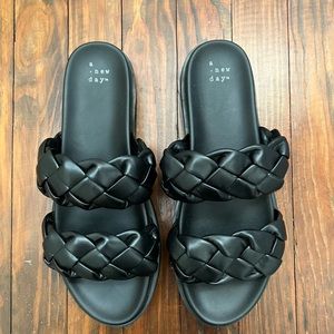 A New Day braided slide sandals